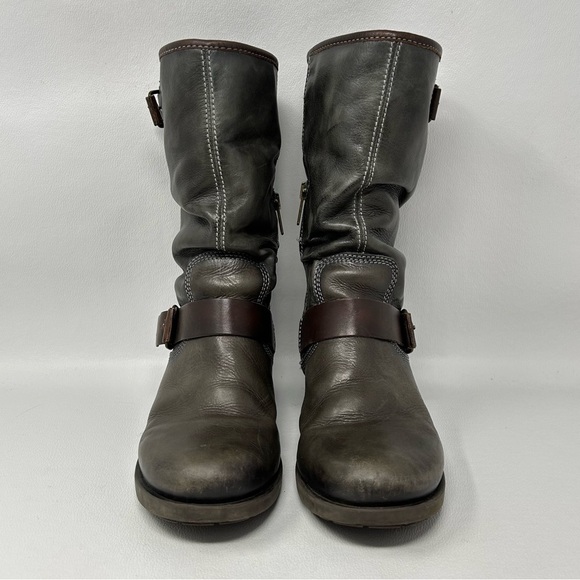 PIKOLINOS Le Mans Biker Boots Burnished Gray Brown Mid-Calf Women’s Sz 38/7.5-8 - Picture 5 of 12